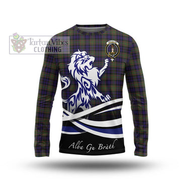 MacLellan (McLellan) Tartan Long Sleeve T-Shirt with Alba Gu Brath Regal Lion Emblem