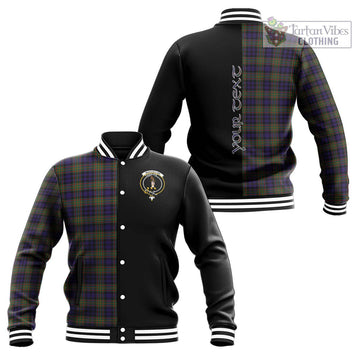 MacLellan (McLellan) Tartan Baseball Jacket with Family Crest and Half Of Me Style