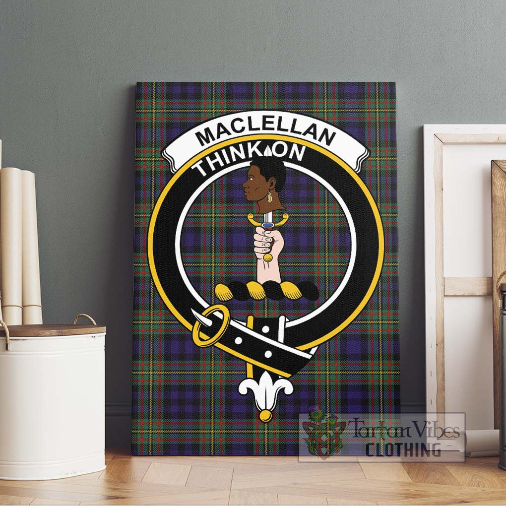 MacLellan (McLellan) Tartan Canvas Print Wall Art with Family Crest Without Frame - Tartan Vibes Clothing