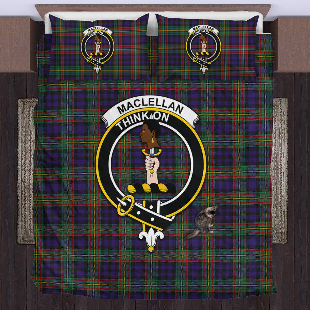 MacLellan (McLellan) Tartan Bedding Set with Family Crest UK Bedding Set - Tartan Vibes Clothing