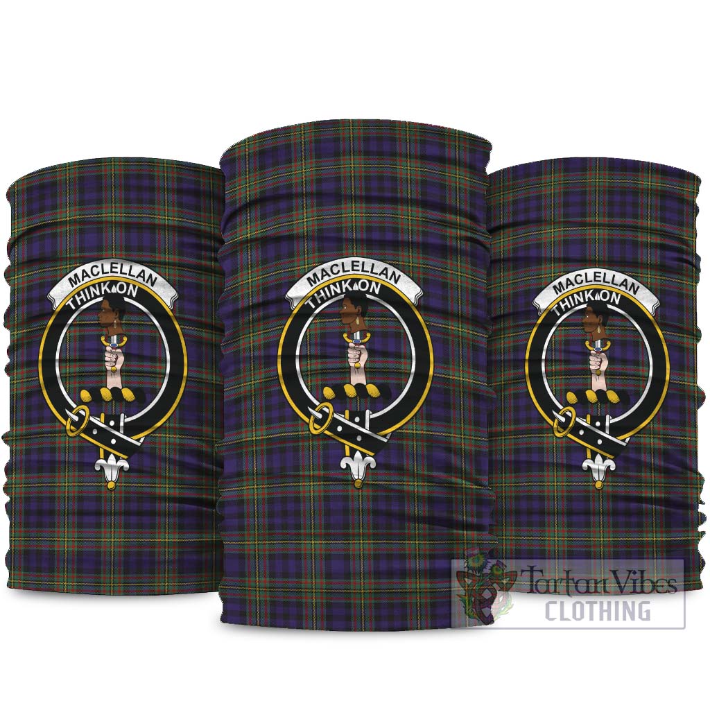 MacLellan Tartan Neck Gaiters, Tartan Bandanas, Tartan Head Band with Family Crest