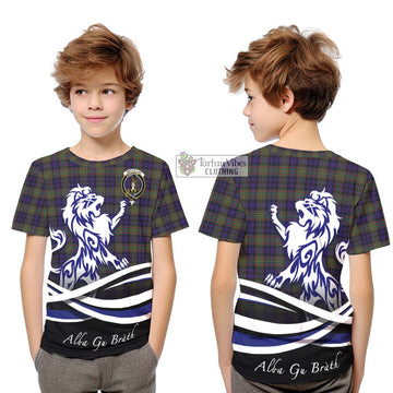 MacLellan (McLellan) Tartan Kid T-Shirt with Alba Gu Brath Regal Lion Emblem