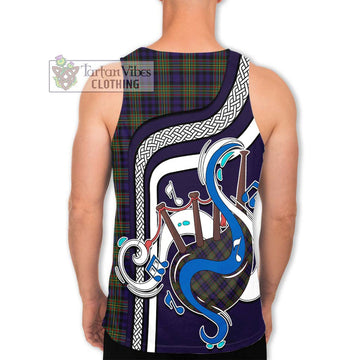 MacLellan (McLellan) Tartan Men's Tank Top with Epic Bagpipe Style