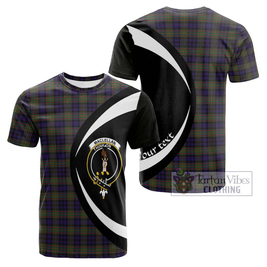 Tartan Vibes Clothing MacLellan Tartan Cotton T-shirt with Family Crest Circle Style