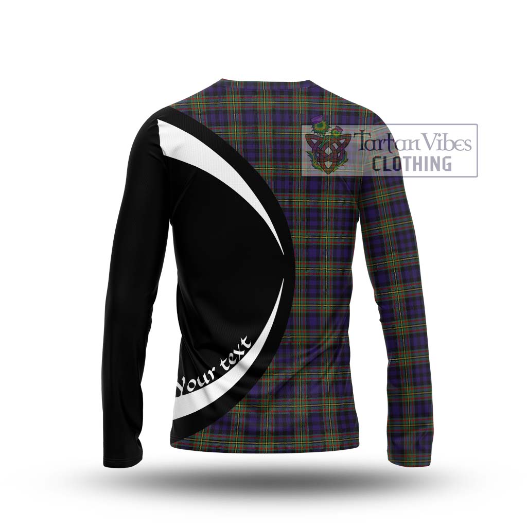 MacLellan (McLellan) Tartan Long Sleeve T-Shirt with Family Crest Circle Style - Tartan Vibes Clothing