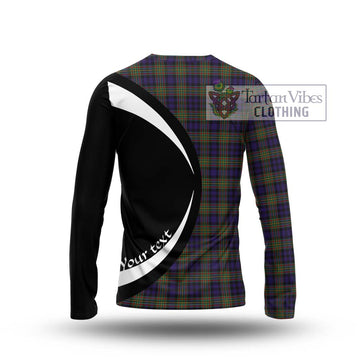 MacLellan (McLellan) Tartan Long Sleeve T-Shirt with Family Crest Circle Style