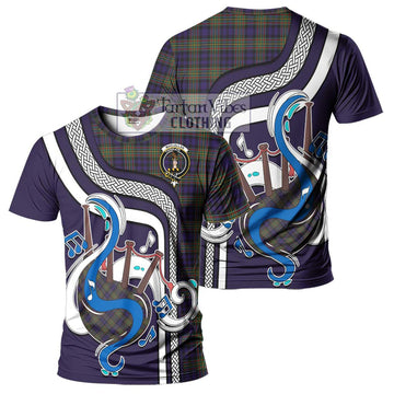 MacLellan (McLellan) Tartan T-Shirt with Epic Bagpipe Style