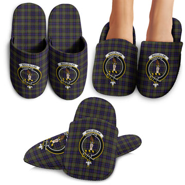 MacLellan (McLellan) Tartan Home Slippers with Family Crest