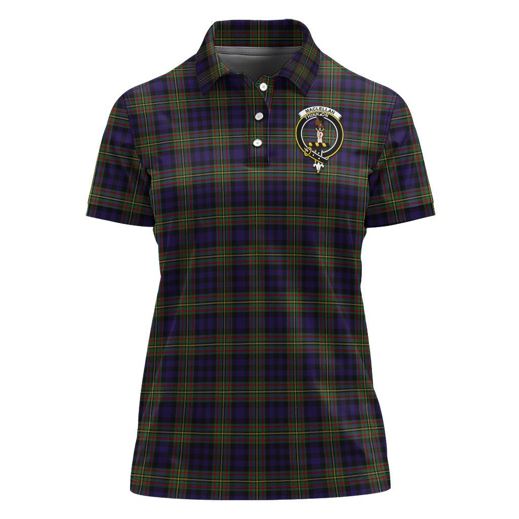 MacLellan (McLellan) Tartan Polo Shirt with Family Crest For Women - Tartan Vibes Clothing