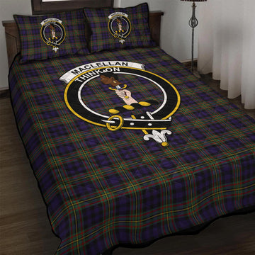 MacLellan (McLellan) Tartan Quilt Bed Set with Family Crest