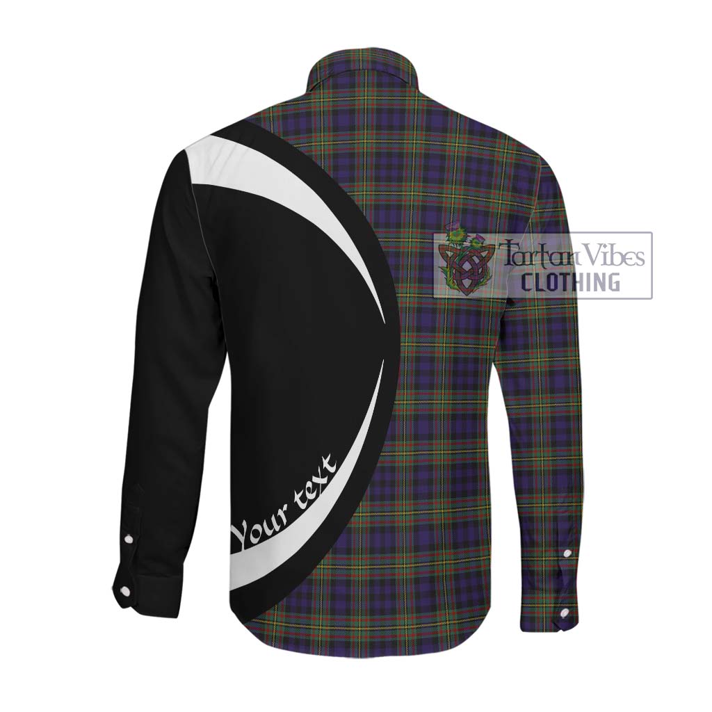 MacLellan (McLellan) Tartan Long Sleeve Button Up with Family Crest Circle Style Men's Shirt - Tartan Vibes Clothing