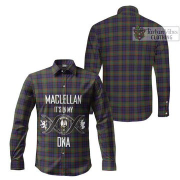 MacLellan (McLellan) Tartan Long Sleeve Button Shirt with Family Crest DNA In Me Style