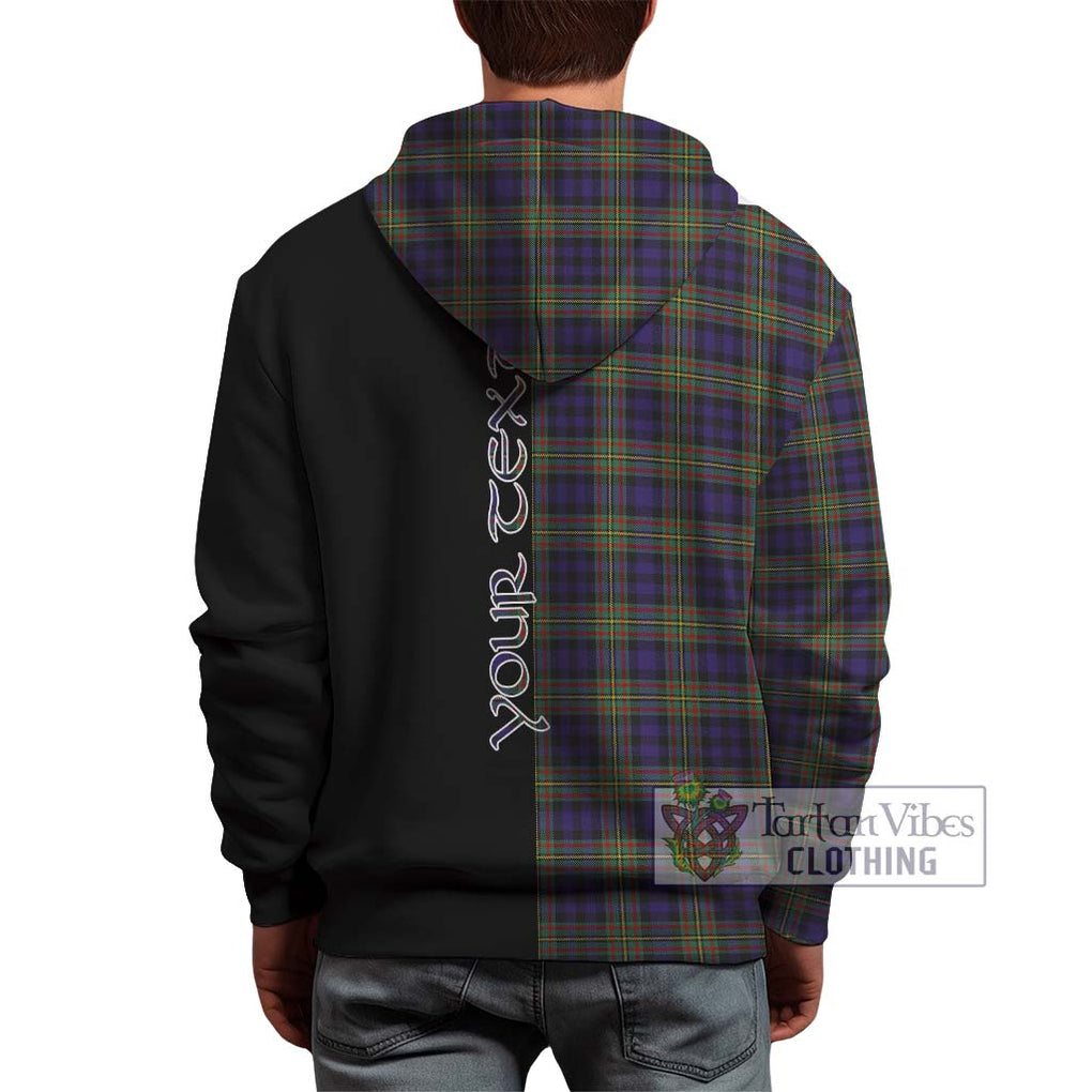 MacLellan (McLellan) Tartan Hoodie with Family Crest and Half Of Me Style - Tartanvibesclothing Shop