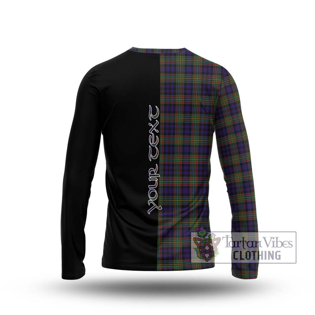 MacLellan (McLellan) Tartan Long Sleeve T-Shirt with Family Crest and Half Of Me Style - Tartanvibesclothing Shop