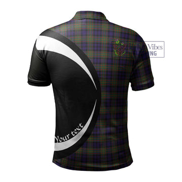 MacLellan (McLellan) Tartan Men's Polo Shirt with Family Crest Circle Style