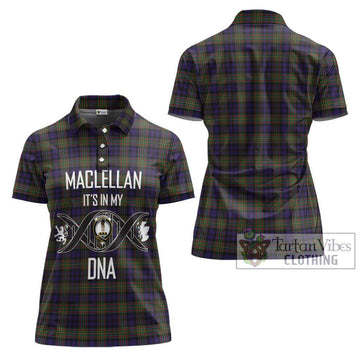 MacLellan (McLellan) Tartan Women's Polo Shirt with Family Crest DNA In Me Style