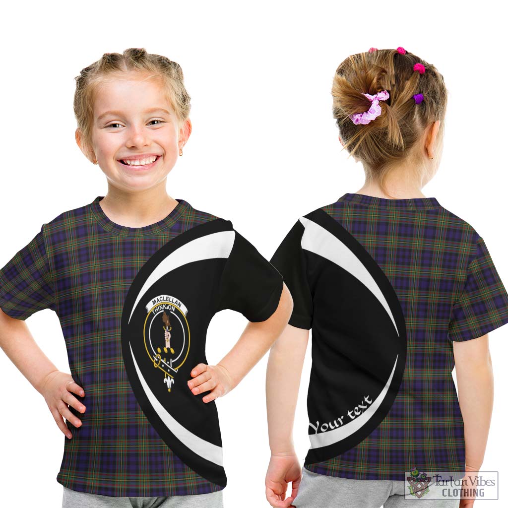 MacLellan (McLellan) Tartan Kid T-Shirt with Family Crest Circle Style - Tartan Vibes Clothing