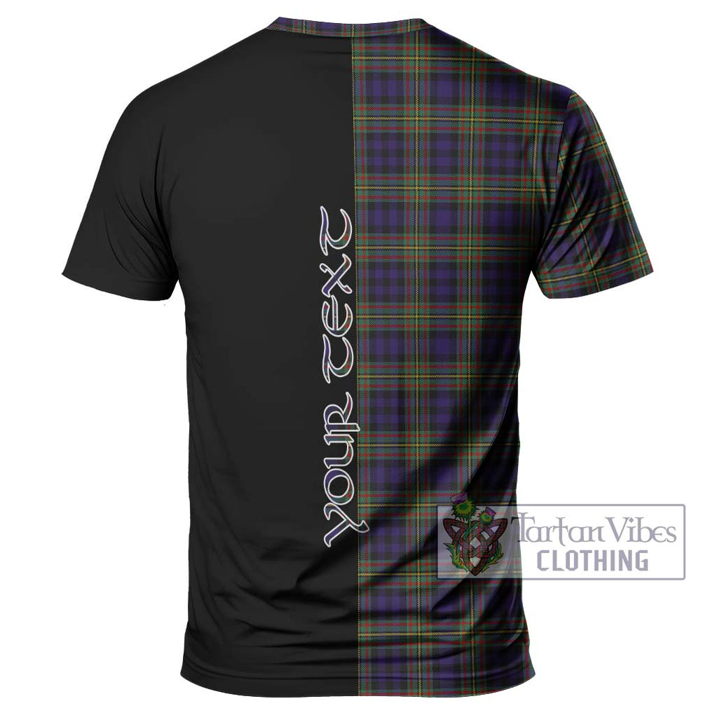 MacLellan (McLellan) Tartan T-Shirt with Family Crest and Half Of Me Style - Tartanvibesclothing Shop