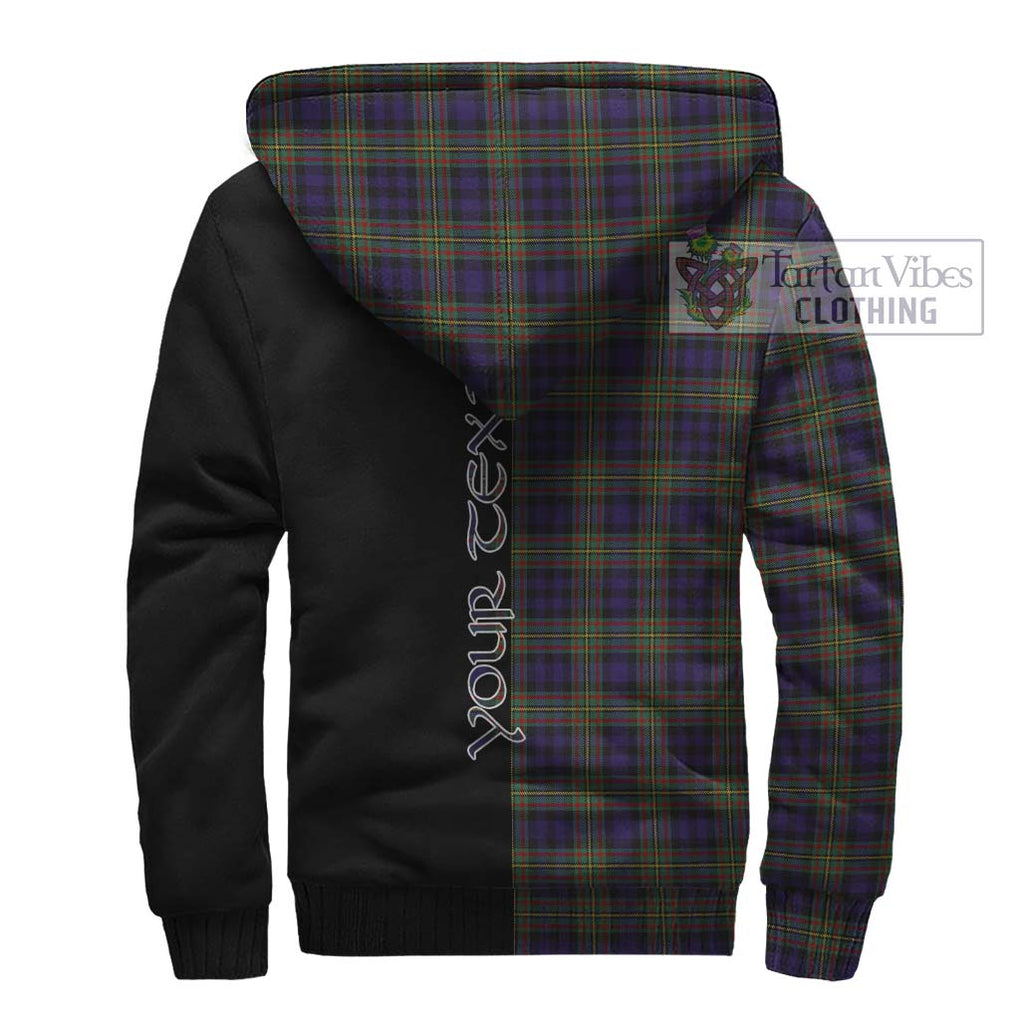 MacLellan (McLellan) Tartan Sherpa Hoodie with Family Crest and Half Of Me Style - Tartanvibesclothing Shop