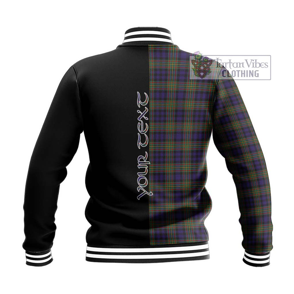 MacLellan (McLellan) Tartan Baseball Jacket with Family Crest and Half Of Me Style - Tartan Vibes Clothing