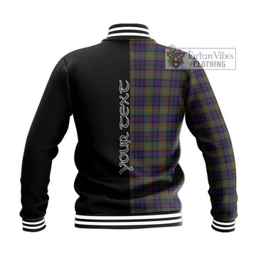 MacLellan (McLellan) Tartan Baseball Jacket with Family Crest and Half Of Me Style