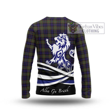 MacLellan (McLellan) Tartan Long Sleeve T-Shirt with Alba Gu Brath Regal Lion Emblem