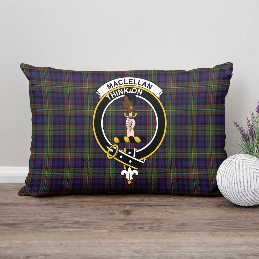 MacLellan Tartan Pillow Cover with Family Crest Rectangle Pillow Cover - Tartanvibesclothing