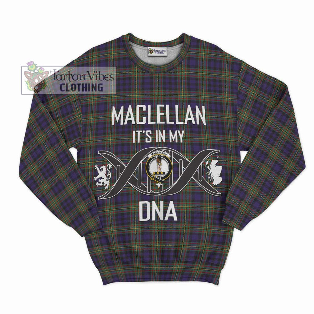 MacLellan (McLellan) Tartan Sweatshirt with Family Crest DNA In Me Style - Tartanvibesclothing Shop