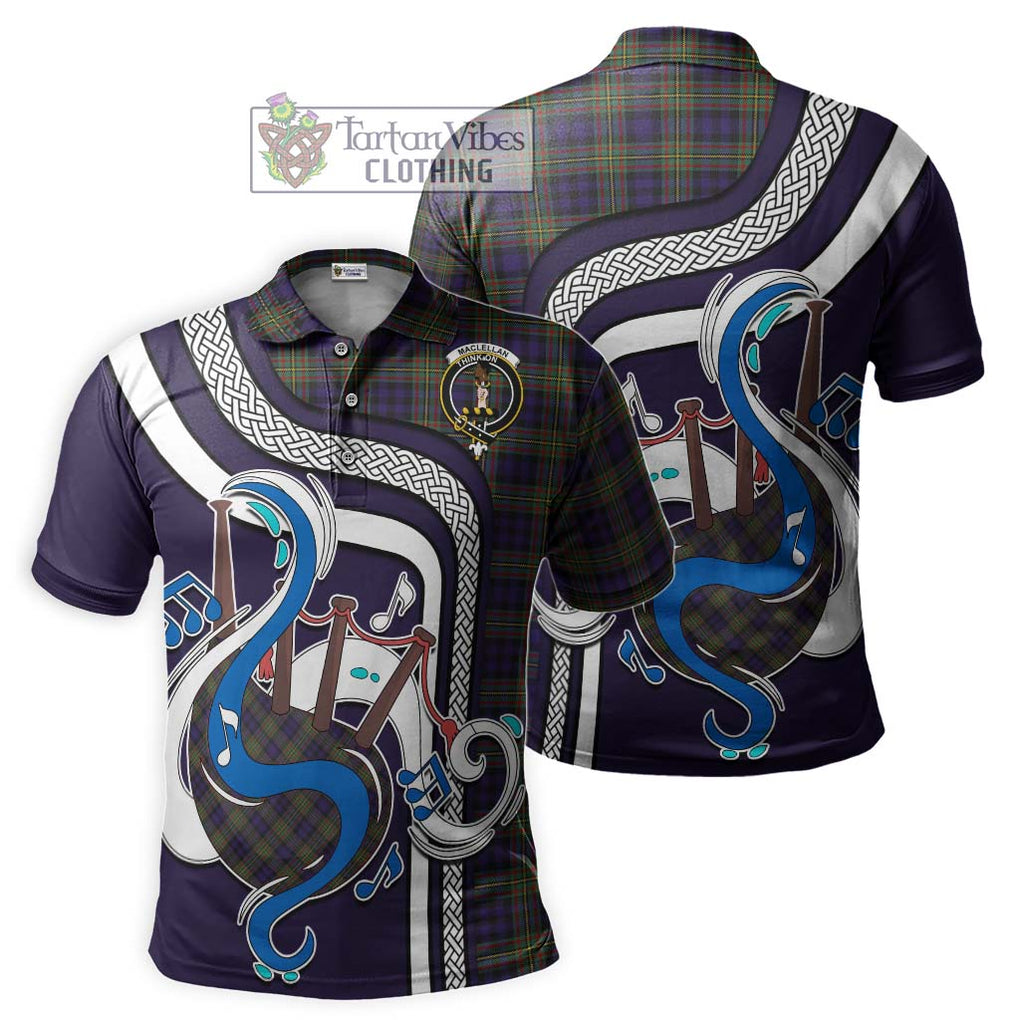 Tartan Vibes Clothing MacLellan Tartan Polo Shirt with Epic Bagpipe Style