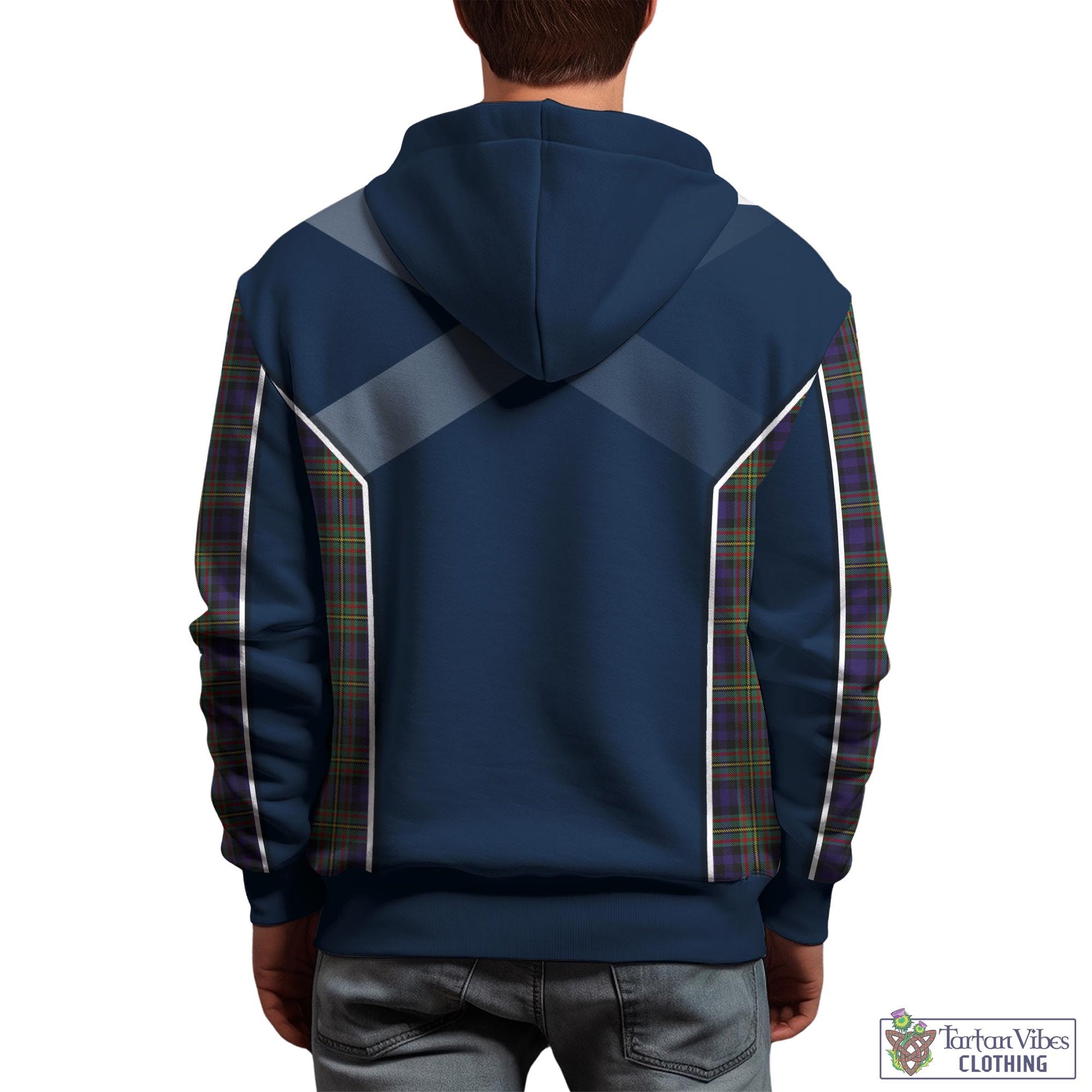 Tartan Vibes Clothing MacLellan Tartan Hoodie with Family Crest and Lion Rampant Vibes Sport Style