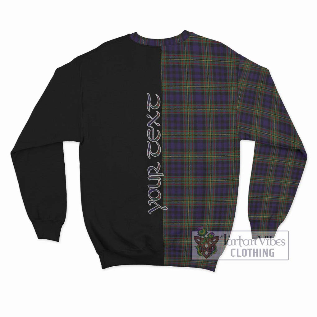 MacLellan (McLellan) Tartan Sweatshirt with Family Crest and Half Of Me Style - Tartanvibesclothing Shop