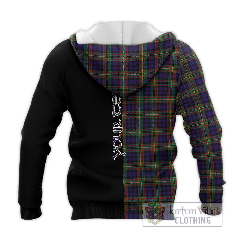 MacLellan (McLellan) Tartan Knitted Hoodie with Family Crest and Half Of Me Style - Tartanvibesclothing Shop