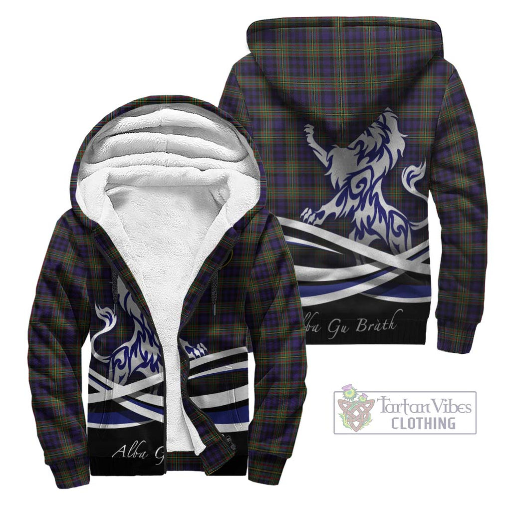 MacLellan (McLellan) Tartan Sherpa Hoodie with Alba Gu Brath Regal Lion Emblem Unisex - Tartanvibesclothing Shop