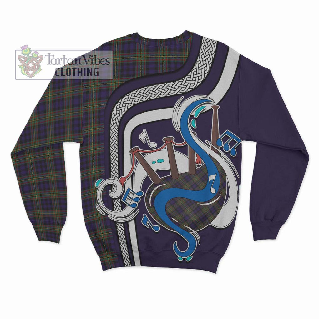 Tartan Vibes Clothing MacLellan Tartan Sweatshirt with Epic Bagpipe Style