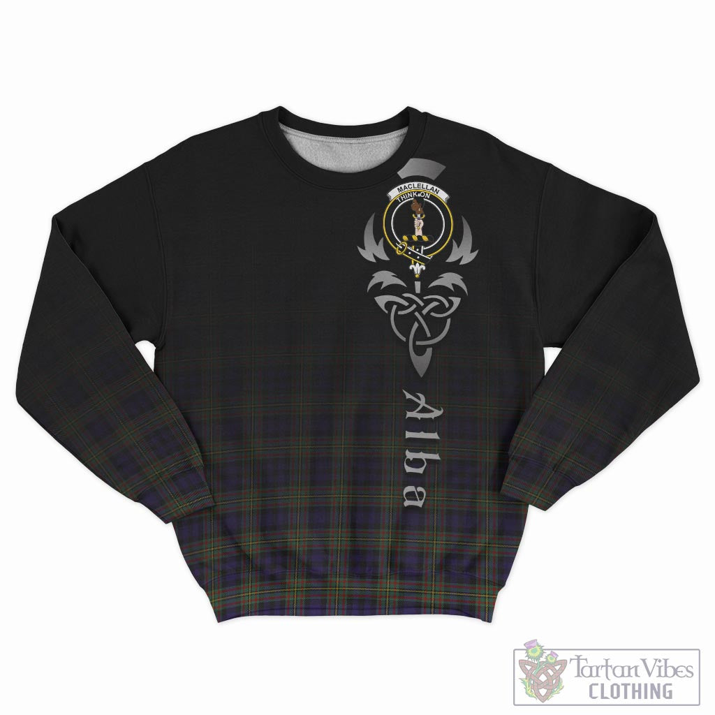 Tartan Vibes Clothing MacLellan Tartan Sweatshirt Featuring Alba Gu Brath Family Crest Celtic Inspired