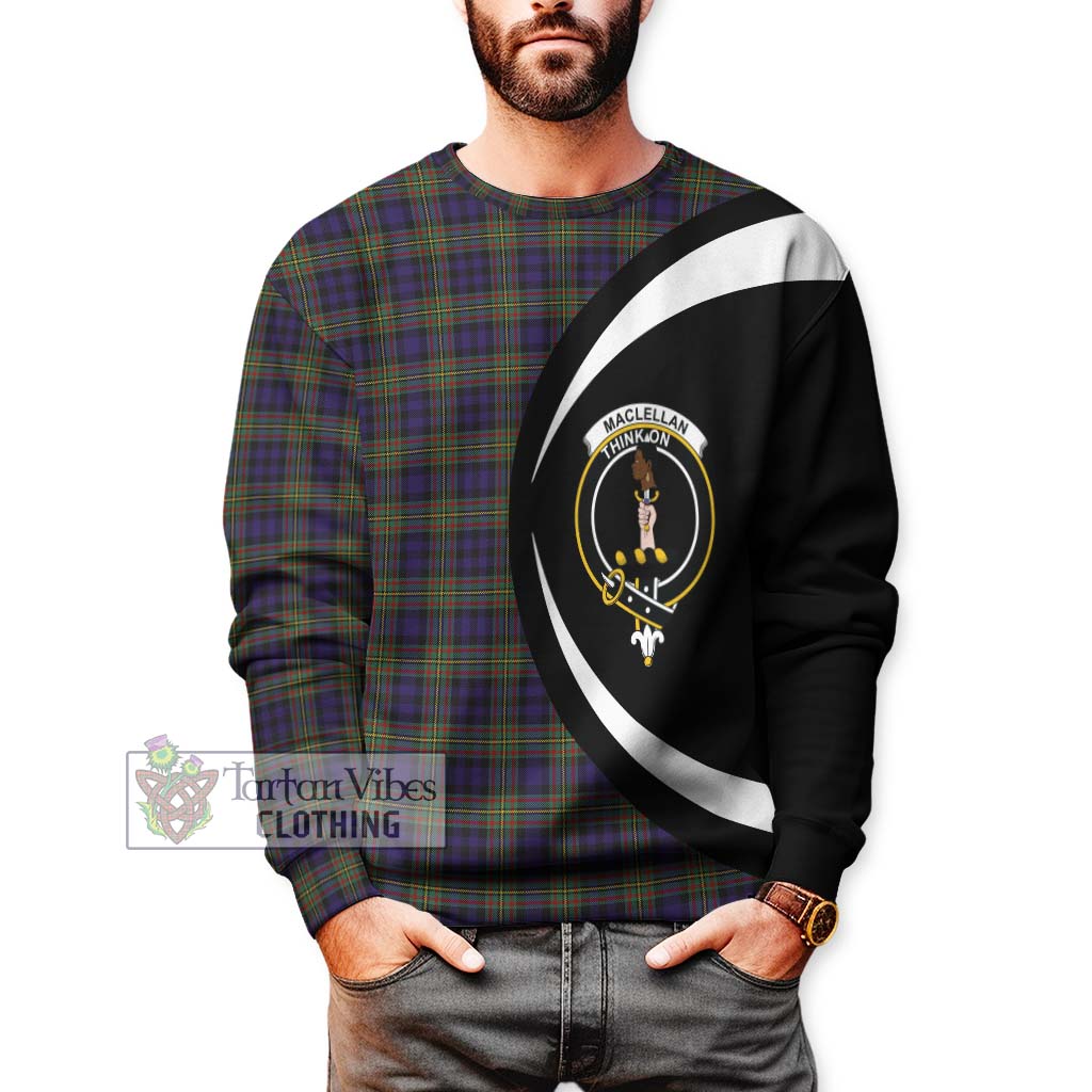 MacLellan (McLellan) Tartan Sweatshirt with Family Crest Circle Style - Tartan Vibes Clothing