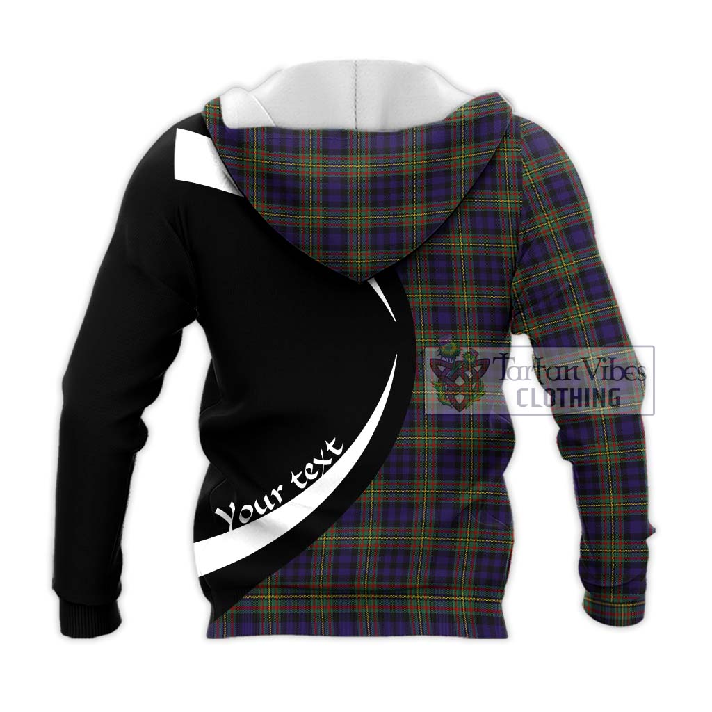 MacLellan (McLellan) Tartan Knitted Hoodie with Family Crest Circle Style - Tartan Vibes Clothing