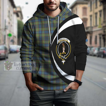 MacLellan Ancient Tartan Hoodie with Family Crest Circle Style