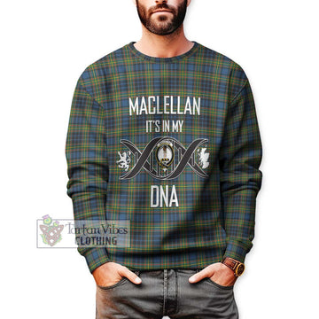 MacLellan Ancient Tartan Sweatshirt with Family Crest DNA In Me Style