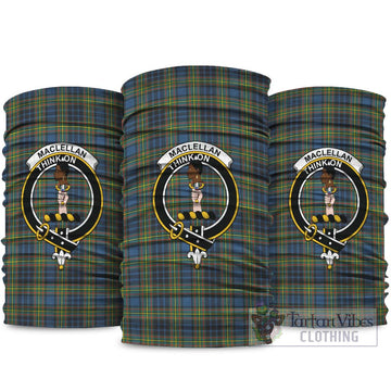 MacLellan Ancient Tartan Neck Gaiters, Tartan Bandanas, Tartan Head Band with Family Crest