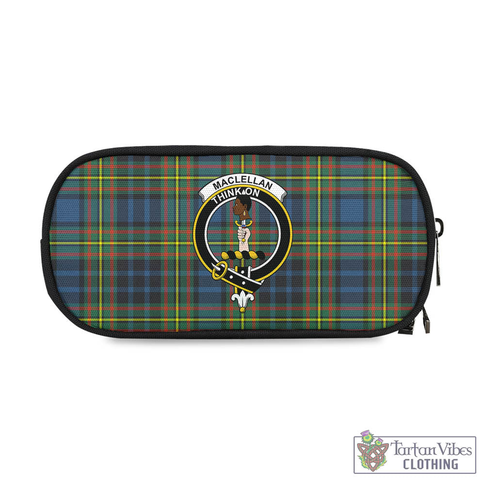 Tartan Vibes Clothing MacLellan Ancient Tartan Pen and Pencil Case with Family Crest