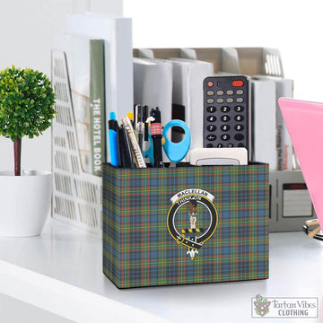 MacLellan Ancient Tartan Pen Holder with Family Crest