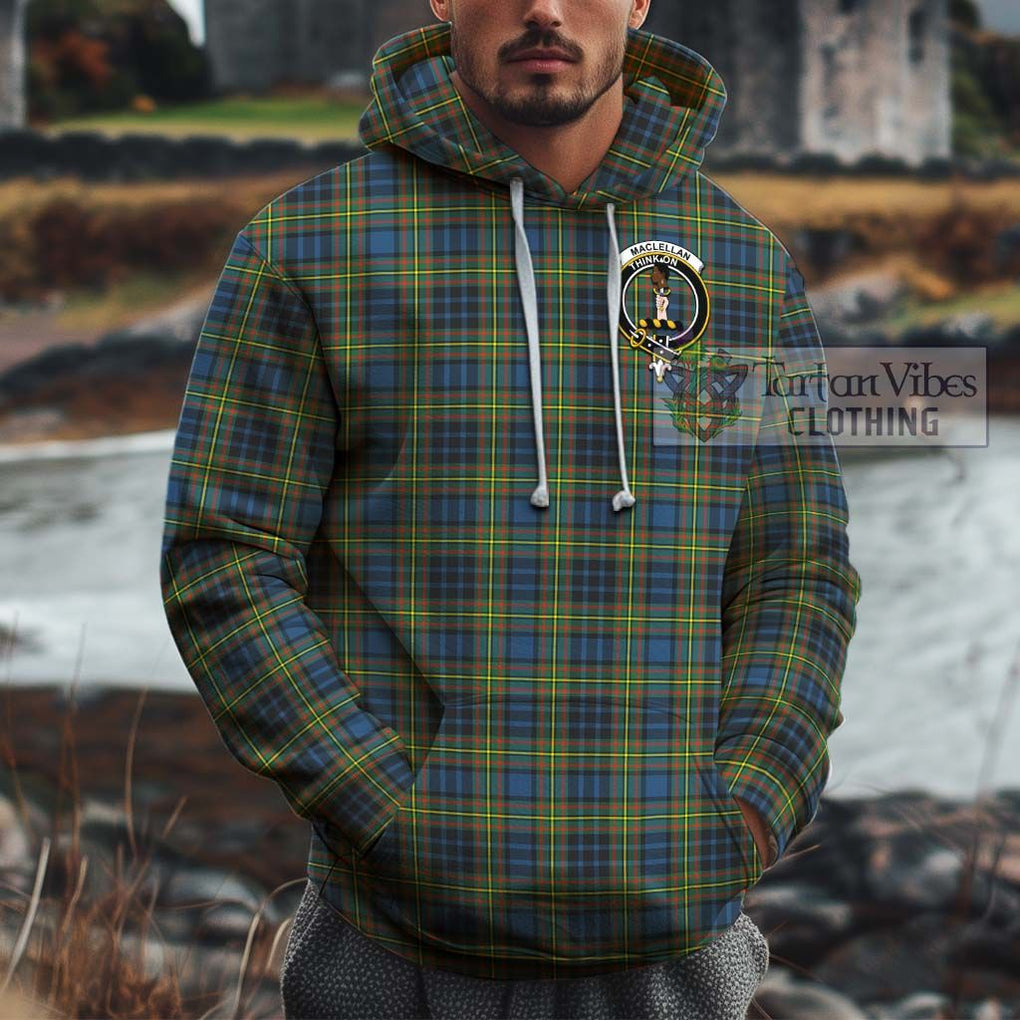 MacLellan Ancient Tartan Cotton Hoodie with Family Crest Pullover Hoodie XS - Tartan Vibes Clothing