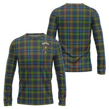 MacLellan Ancient Tartan Long Sleeve T-Shirt with Family Crest