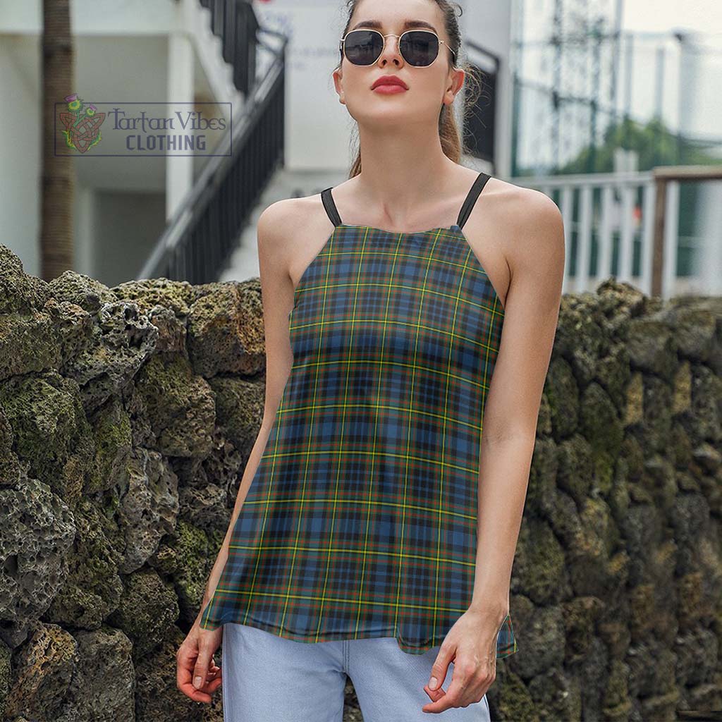 Tartan Vibes Clothing MacLellan Ancient Tartan Loose Halter Neck Camisole