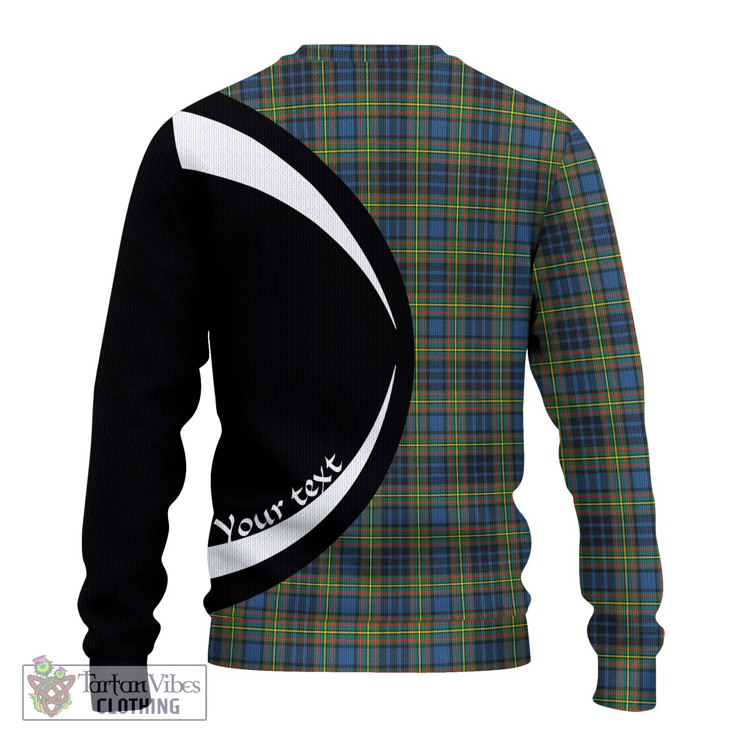 MacLellan Ancient Tartan Knitted Sweater with Family Crest Circle Style - Tartan Vibes Clothing