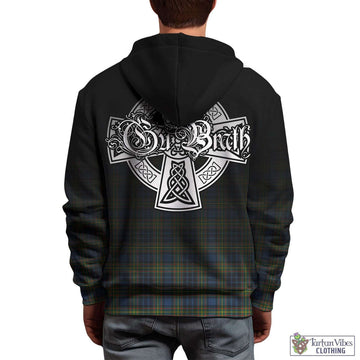 MacLellan Ancient Tartan Hoodie Featuring Alba Gu Brath Family Crest Celtic Inspired