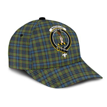 MacLellan Ancient Tartan Classic Cap with Family Crest