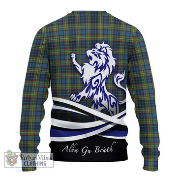 MacLellan Ancient Tartan Ugly Sweater with Alba Gu Brath Regal Lion Emblem