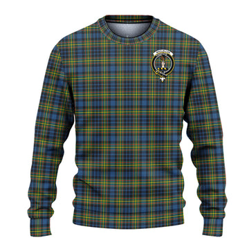 MacLellan Ancient Tartan Ugly Sweater with Family Crest